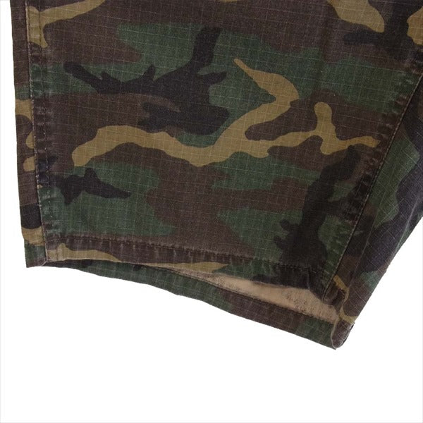 ベドウィン CAMO カモ柄 迷彩 コットン ハーフ パンツ ショーツ ハーフ カーキ(オリーブグリーン)系 カーキ(オリーブグリーン)系 2【中古】