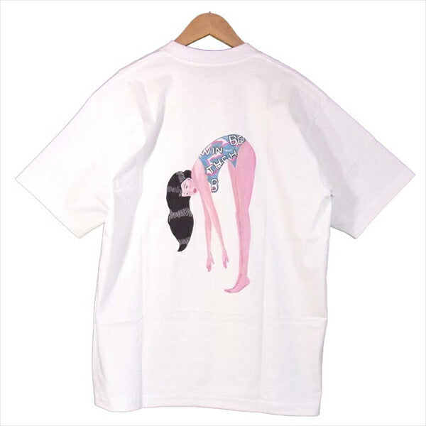 ベドウィン スモール ロゴ ガール バック プリント クルーネック 半袖 Tシャツ 白系 白系 2【美品】【中古】