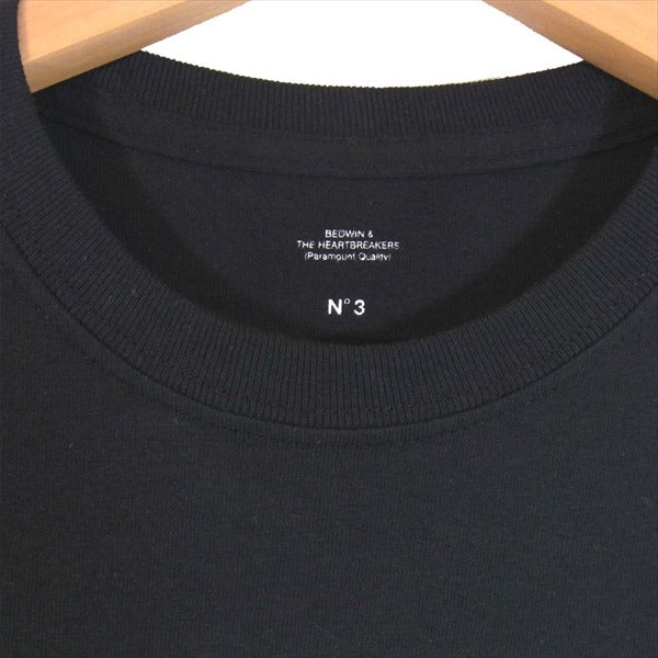 BEDWIN & THE HEARTBREAKERS ベドウィンアンドザハートブレイカーズ カーティスクリグ Curtis Kulig LOVE ME フォト プリント 半袖 Tシャツ 黒系 3【中古】