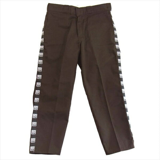 BEDWIN & THE HEARTBREAKERS ベドウィンアンドザハートブレイカーズ ディッキーズ Dickies 10/L 874 TC PANTS THUNDERS サンダース サイド ロゴ テープ パンツ ブラウン系 2【美品】【中古】