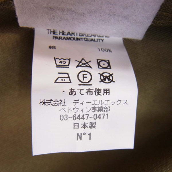 BEDWIN & THE HEARTBREAKERS ベドウィンアンドザハートブレイカーズ ワークパンツ チノ パンツ カーキ(オリーブグリーン)系 1【中古】