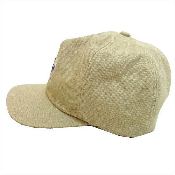 A BATHING APE アベイシングエイプ 日本製 BUSY WORKS ロゴ パッチ 裏地キルティング キャップ ベージュ系 M【美品】【中古】
