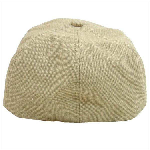 A BATHING APE アベイシングエイプ 日本製 BUSY WORKS ロゴ パッチ 裏地キルティング キャップ ベージュ系 M【美品】【中古】
