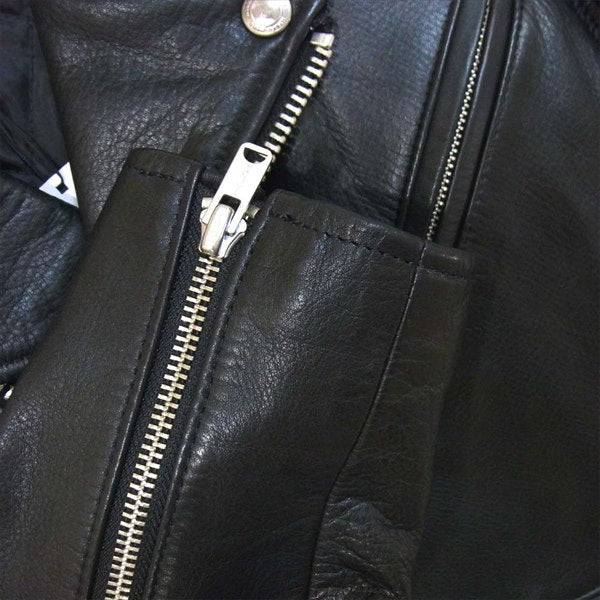 HYKE ハイク 未使用 17131-0101 RIDERS JACKET BIG FIT レザー ライダース レディース レザージャケット 黒系 1【極上美品】【中古】