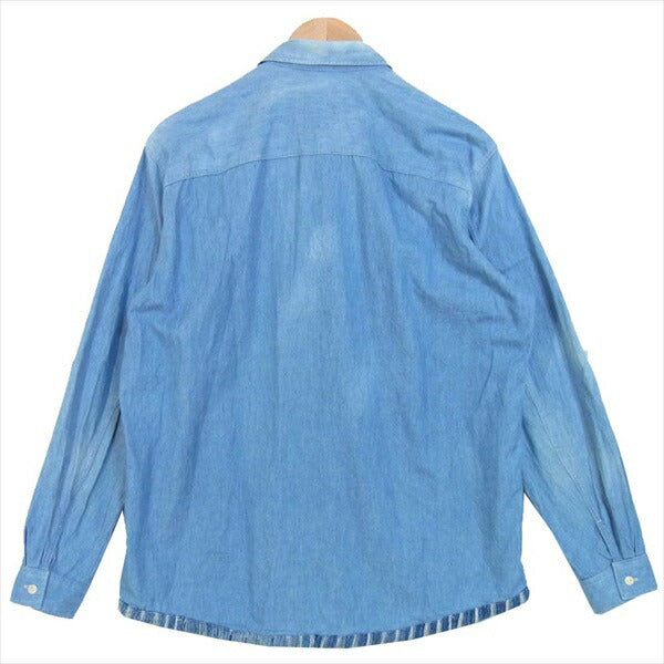 クオン 1701KBS fabric別注 EXCLUSIVE WORK SHIRT ワーク シャツ 日本製 ワークシャツ ブルー系 ブルー系 M【中古】