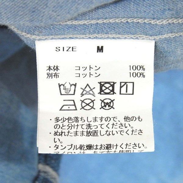クオン 1701KBS fabric別注 EXCLUSIVE WORK SHIRT ワーク シャツ 日本製 ワークシャツ ブルー系 ブルー系 M【中古】