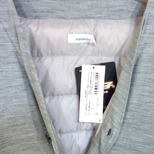 nanamica ナナミカ SUAF952 光電子 DOWN CARDIGAN ダウン カーデ カーディガン グレー系 S【新古品】【未使用】【中古】
