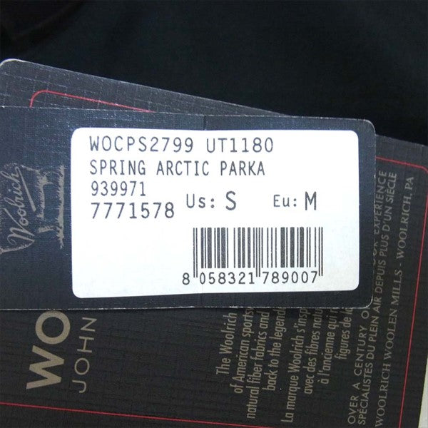 WOOLRICH ウールリッチ WOCPS2799 SPRING ARCTIC PARKA スプリング アークティク パーカー ダウンジャケット ブラック系 S【新古品】【未使用】【中古】