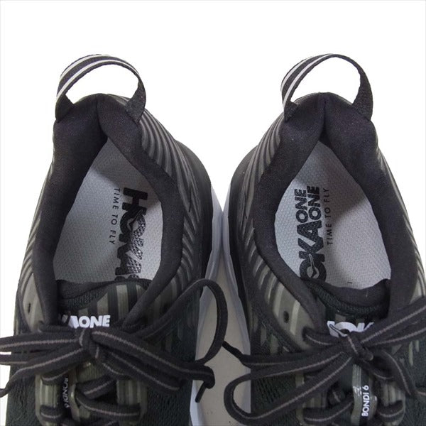 HOKA ONE ONE ホカ オネオネ 1019269 M BONDI 6 ボンダイ 6 スニーカー 黒系 27cm【新古品】【未使用】【中古】