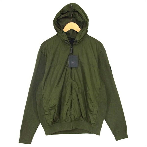 CANADA GOOSE カナダグース 未使用品 国内正規品 6968M 18SS Black Label WindBridge ブラックラベル ナイロン ニット パーカー  ジャケット カーキ(オリーブグリーン)系 XL【極上美品】【中古】