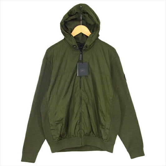 CANADA GOOSE カナダグース 未使用品 国内正規品 6968M 18SS Black Label WindBridge ブラックラベル ナイロン ニット パーカー  ジャケット カーキ(オリーブグリーン)系 XL【極上美品】【中古】