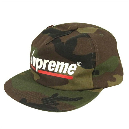 Supreme シュプリーム 20SS Underline 5-Panel Cap アンダーライン パネル カモ キャップ グリーン系 グリーン系【美品】【中古】