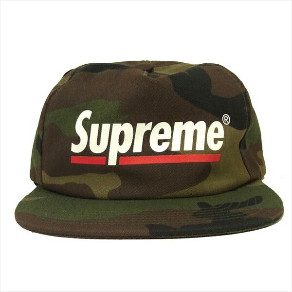 Supreme シュプリーム 20SS Underline 5-Panel Cap アンダーライン パネル カモ キャップ グリーン系 グリーン系【美品】【中古】
