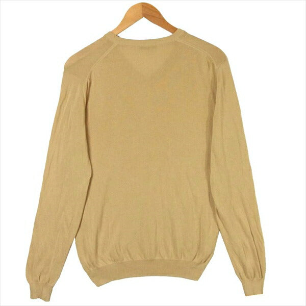 ZANONE ザノーネ Vネック コットン100% ニット ベージュ系 ベージュ系 48【中古】