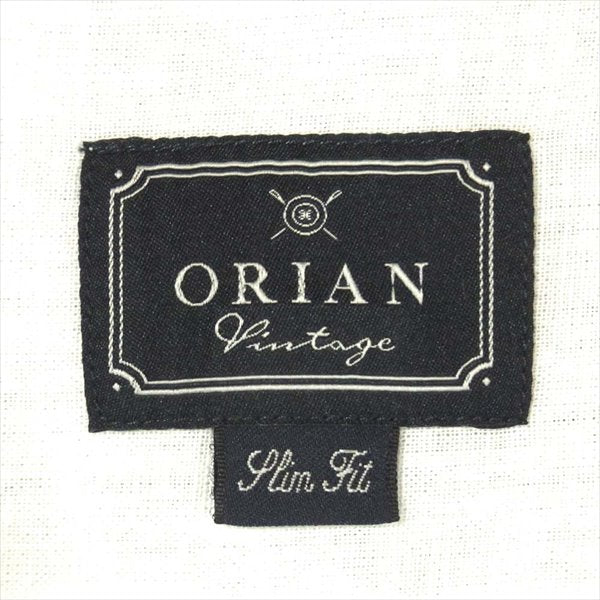 ORIAN オリアン OR-04-281 コットン リネン イタリア製 長袖シャツ ホワイト系 M【中古】