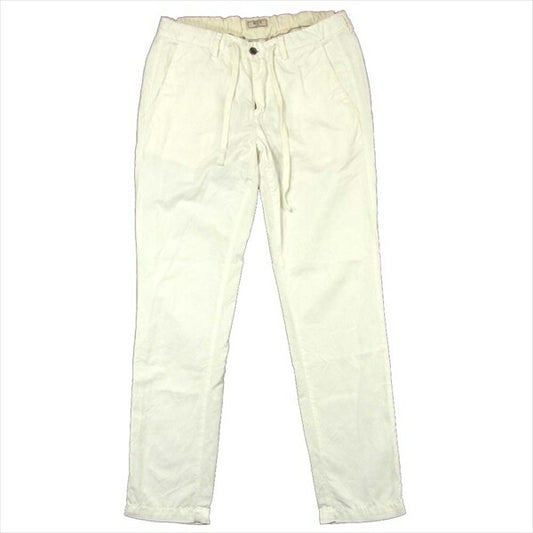 ブリリア1949 ABG 41559 120 リネン ドローコード イタリア製 コットンパンツ ホワイト系 32【中古】