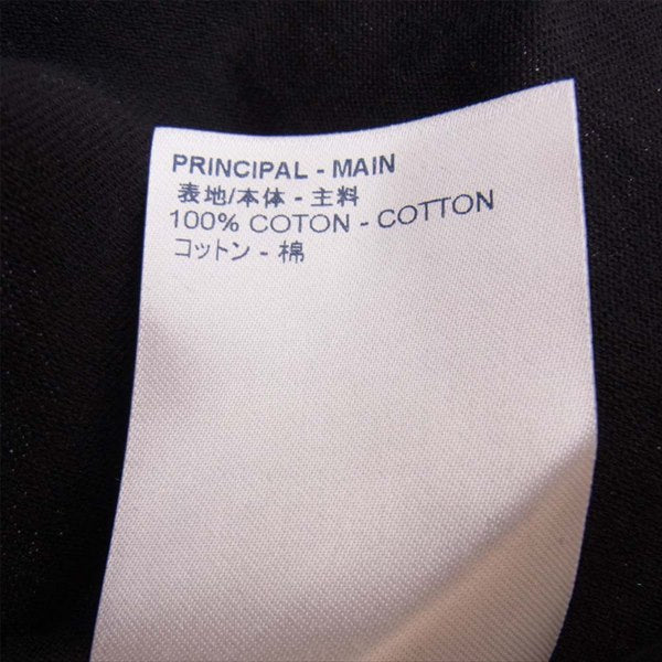 LOUIS VUITTON ルイ・ヴィトン 国内正規品 ヴァージルアブロー VIRGIL ABLOH 1A5VEB 20SS ウィズ チェーンジャ カード リブカラー 半袖 Tシャツ 黒系 S【中古】