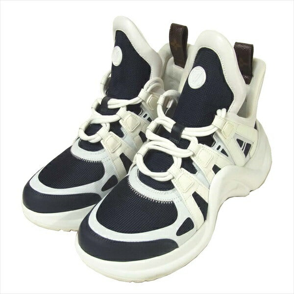 LOUIS VUITTON ルイ・ヴィトン 国内正規品 ヴァージルアブロー VIRGIL ABLOH LV アークライト ライン スニーカー ホワイト系 × ネイビー系 42【中古】
