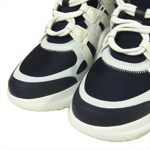 LOUIS VUITTON ルイ・ヴィトン 国内正規品 ヴァージルアブロー VIRGIL ABLOH LV アークライト ライン スニーカー ホワイト系 × ネイビー系 42【中古】