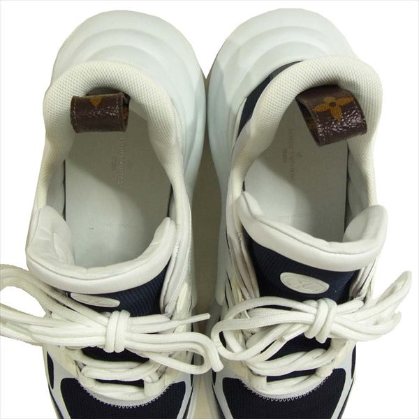 LOUIS VUITTON ルイ・ヴィトン 国内正規品 ヴァージルアブロー VIRGIL ABLOH LV アークライト ライン スニーカー ホワイト系 × ネイビー系 42【中古】