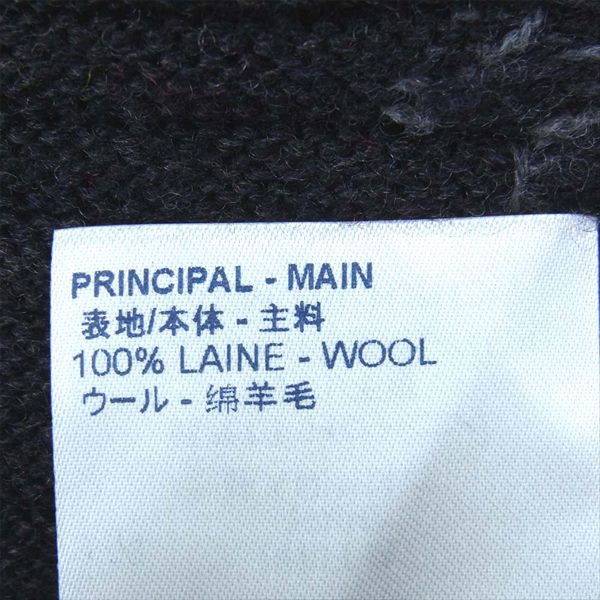 LOUIS VUITTON ルイ・ヴィトン 国内正規品 ヴァージルアブロー VIRGIL ABLOH ニゴー NIGO 20AW  1A7XBW ジャイアント ダミエ リブ ジャケット ニット カーディガン ダークグレー系 L【中古】