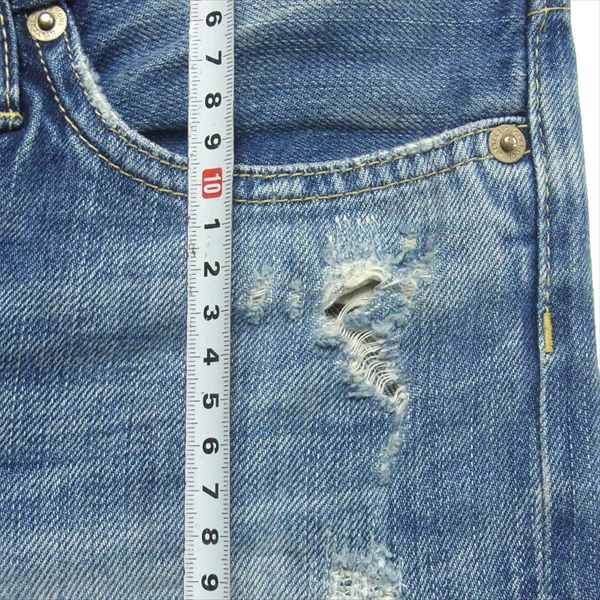 HYSTERIC GLAMOUR ヒステリックグラマー 0141AP10 RSM スタッズ スリム レディース デニムパンツ インディゴブルー系 XS【中古】