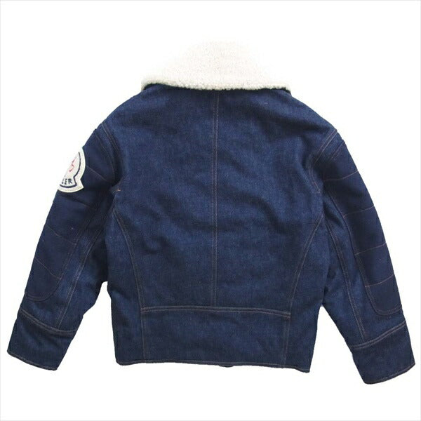 MONCLER モンクレール × ami 国内正規品 MARCELL マルセル ボア ムートン デニム ダウン ジャケット インディゴブルー系 00【中古】