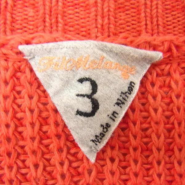 FilMelange フィルメランジェ PHILIPPE COTTON LINEN CREW NECK SWEATER セーター レディース ニット レッド系【中古】