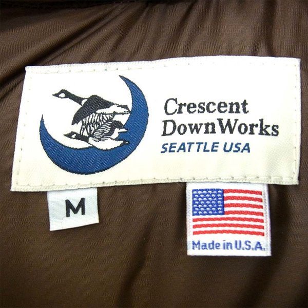 Crescent Down Works クレセントダウンワークス By North West Vest with PENDLETON ペンドルトン ダウン ベスト ジレ ブラウン系 M【極上美品】【中古】