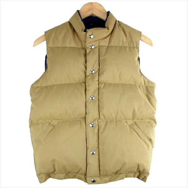 Crescent Down Works クレセントダウンワークス Seattle Vest TAN シアトル ダウン ベスト ジレ ライトブラウン系 S【極上美品】【中古】