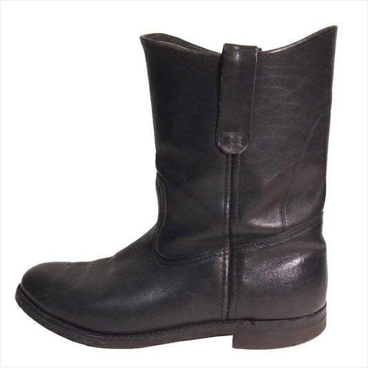 RED WING レッドウィング プリント 羽タグ レザー ペコス ブーツ 黒系 黒系 表記サイズ無し、【中古】
