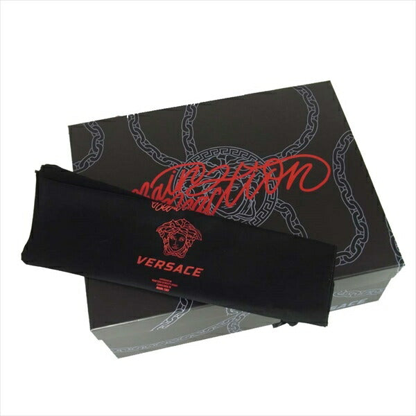 VERSACE ヴェルサーチ CHAIN REACTION チェーン リアクション スニーカー ブラック系 41【極上美品】【中古】