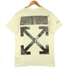 OFF-WHITE オフホワイト 20SS NEWS PAPER S/S SLIM TEE ニュースペーパー 半袖 Tシャツ ベージュ系 S【新古品】【未使用】【中古】