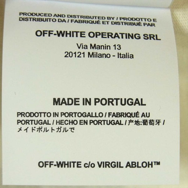 OFF-WHITE オフホワイト 20SS NEWS PAPER S/S SLIM TEE ニュースペーパー 半袖 Tシャツ ベージュ系 S【新古品】【未使用】【中古】