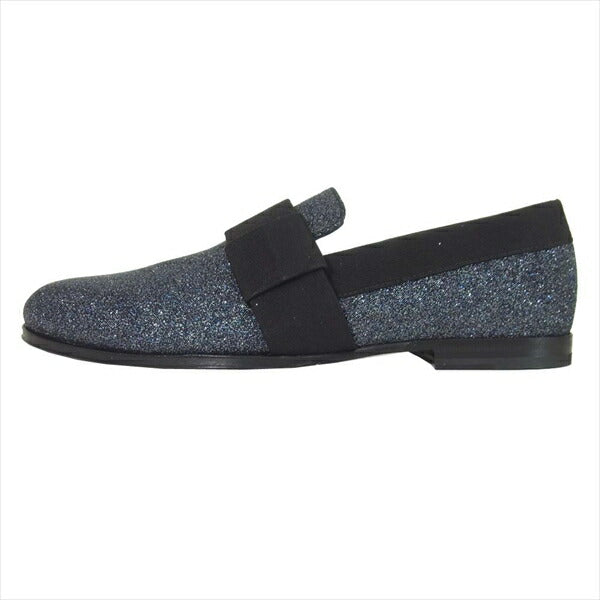 JIMMY CHOO ジミーチュウ J00009547840 JOHN グリッター スリッポン シューズ グレー系 40【新古品】【未使用】【中古】