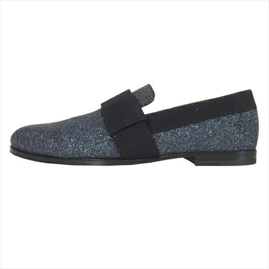 JIMMY CHOO ジミーチュウ J00009547840 JOHN グリッター スリッポン シューズ グレー系 40【新古品】【未使用】【中古】
