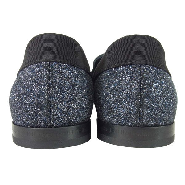 JIMMY CHOO ジミーチュウ J00009547840 JOHN グリッター スリッポン シューズ グレー系 40【新古品】【未使用】【中古】
