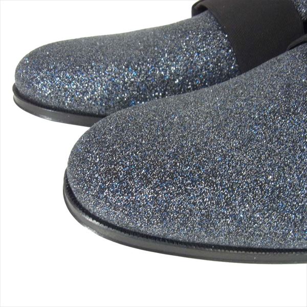 JIMMY CHOO ジミーチュウ J00009547840 JOHN グリッター スリッポン シューズ グレー系 40【新古品】【未使用】【中古】