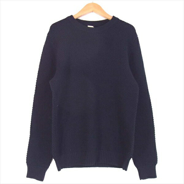 ジーアールピー メンズ イタリア製 spotknit クルー ネック ニット ネイビー系 3【中古】