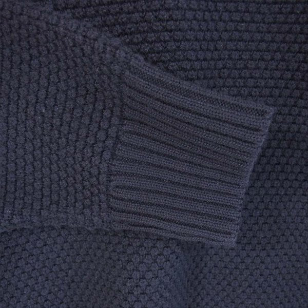 ジーアールピー メンズ イタリア製 spotknit クルー ネック ニット ネイビー系 3【中古】