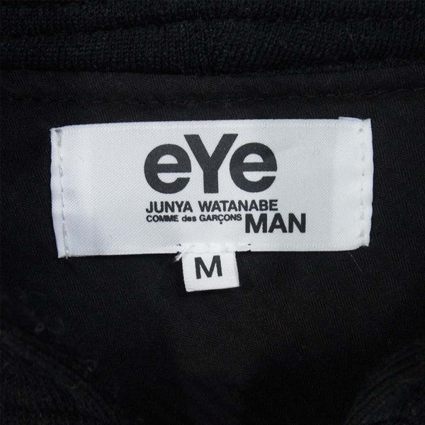 JUNYA WATANABE COMME des GARCONS MAN ジュンヤワタナベコムデギャルソンマン WH-T906 袖 レザー フード スタジャン 黒系 M【中古】