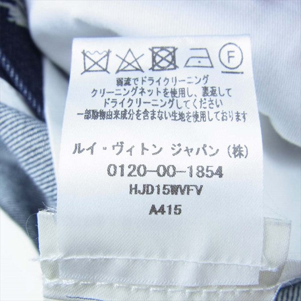 LOUIS VUITTON ルイ・ヴィトン 国内正規品 HJD15WVFV 20AW ヴァージルアブロー LVリーフ レギュラー デニム パンツ インディゴブルー系 32【美品】【中古】