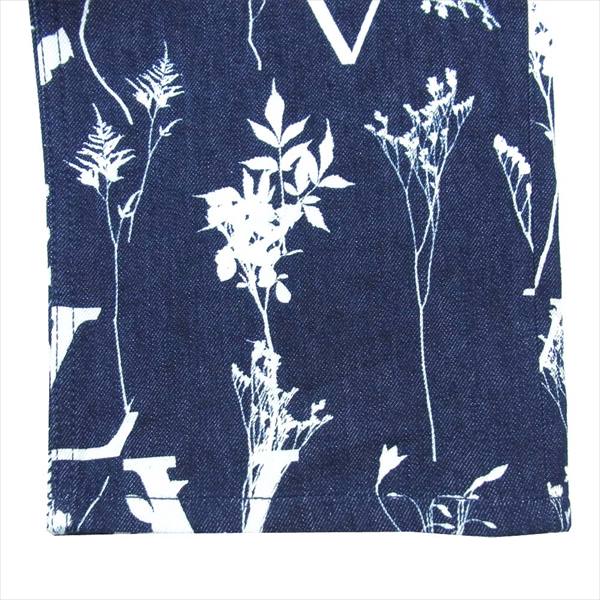 LOUIS VUITTON ルイ・ヴィトン 国内正規品 HJD15WVFV 20AW ヴァージルアブロー LVリーフ レギュラー デニム パンツ インディゴブルー系 32【美品】【中古】