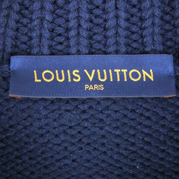 LOUIS VUITTON ルイ・ヴィトン 国内正規品 RM202M UTF HJN06W 20aw LV インタルシアボタン ニット ジャケット ネイビー系 M【美品】【中古】