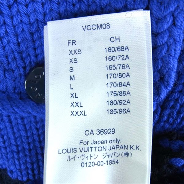 LOUIS VUITTON ルイ・ヴィトン 国内正規品 RM202M UTF HJN06W 20aw LV インタルシアボタン ニット ジャケット ネイビー系 M【美品】【中古】