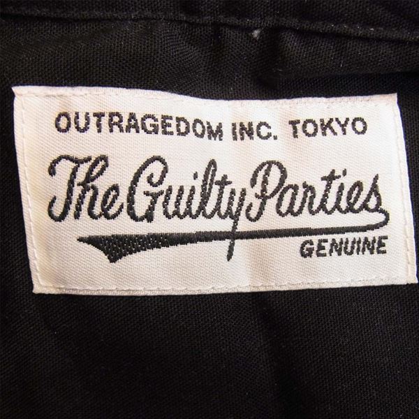 WACKO MARIA ワコマリア 18ss-wms-oc01 18SS 天国東京 吊るし女 刺繍 半袖シャツ 黒系 L【新古品】【未使用】【中古】