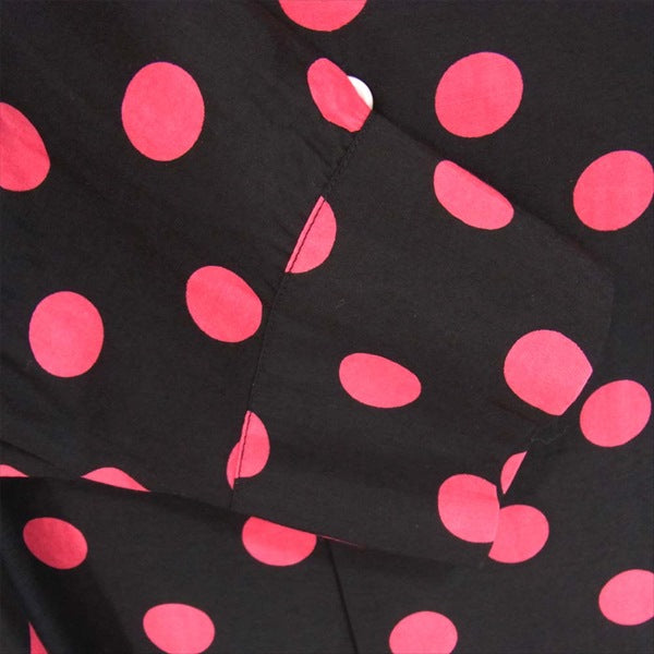 WACKO MARIA ワコマリア BIG DOTS SHIRT 12AW-DOTS-SHI-02 ビッグ ドット シャツ 長袖シャツ 黒×ピンク L【新古品】【未使用】【中古】