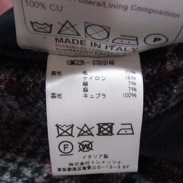 TAGLIATORE タリアトーレ 1SMC22K モンテカルロ チェック ジャケット グレー系 44【美品】【中古】