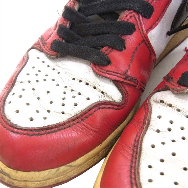NIKE AIR JORDAN ナイキ ジョーダン AIR JORDAN 1 130207-101 CHICAGO 94年復刻 スニーカー レッド系 25cm【中古】