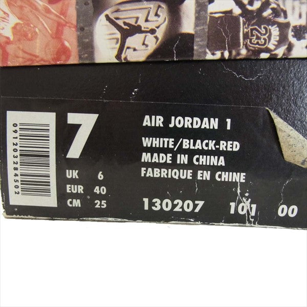NIKE AIR JORDAN ナイキ ジョーダン AIR JORDAN 1 130207-101 CHICAGO 94年復刻 スニーカー レッド系 25cm【中古】